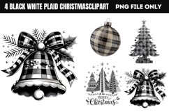 Black White Plaid Christmas PNG Product Image 1