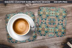 Christmas Coaster Sublimation, Christmas Coaster PNG Design Product Image 1