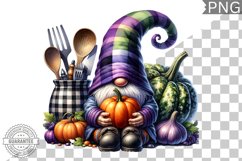Halloween Kitchen Gnome Sublimation - Clipart PNG Design Product Image 1
