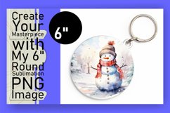 Round Snowman Decor for Sublimation Art Product Image 1