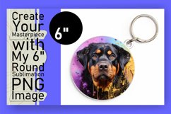 Doggie Design Delights: Colorful Round Sublimation Product Image 1