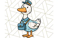 Goose Occupation Clipart PNG, Cute Job-Themed Graphics Product Image 2