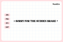 Funny Rearview Mirror Decal Sticker Saying | Sudden Brake Product Image 3