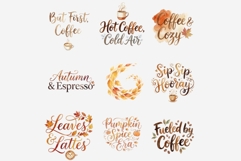 Coffee Girl Autumn PNG Clipart Bundle, Fall Coffee Aesthetic Product Image 7