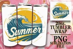 Vibrant Summer Sublimation,Tumbler Wrap 20oz Product Image 1