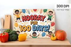100 days of school Cutting Board PNG Design, Teacher PNG Product Image 1