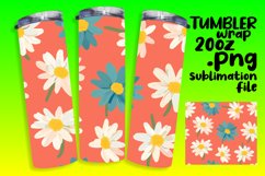 Sublimation Tumbler Wrap with Watercolor Boho Bouquet Product Image 1