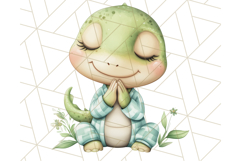 Praying Baby Animals in Pajamas Clipart, Sleepy Animal Png Product Image 2