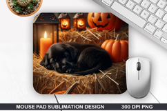 Halloween Dog Mouse Pad Sublimation, Halloween Mouse Pad PNG Product Image 1