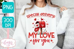 Cute Valentine's day PNG for sublimation, love letter png Product Image 3