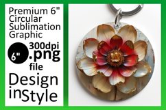 Vibrant Petals: Sublimated Round Designs Design PNG Product Image 1