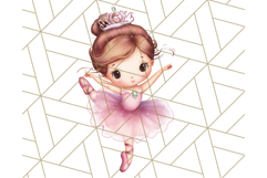 Ballerina Clipart PNG, Cute Ballet Girl Illustration Art Product Image 2
