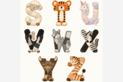 Patchwork Animals Alphabet PNG Bundle Product Image 3