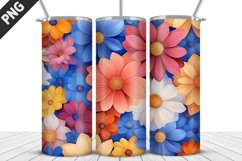 Flowers Tumbler Wrap | Sublimation Design | Tumble PNG Product Image 1