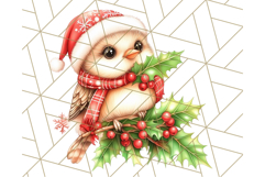 Vintage Christmas Clipart PNG, Cute Animals Holiday Elements Product Image 2