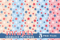 American 4th of July Patriotic Stars Seamless Pattern Bundle Product Image 1