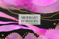 Mermaid Watercolour Border Clip Art Product Image 1