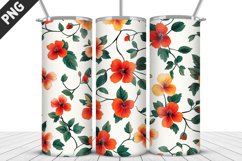 Flowers Tumbler Wrap | Sublimation Design | Tumble PNG Product Image 3