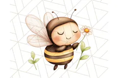 Adorable Bee Clipart PNG, Kawaii Bumblebee Illustrations Product Image 2