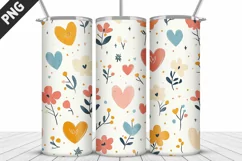 Lovely Hearts Tumbler Design | Valentine's Day Tumbler Wrap Product Image 3