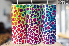Rainbow Leopard Print Tumbler Wrap - High Quality 300 Dpi Product Image 1