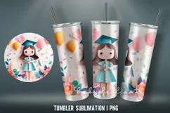 Graduation Tumbler Wrap Sublimation Designs PNG Product Image 2