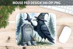 Watercolor Crow Mouse Pad Sublimation - Animal PNG Product Image 1