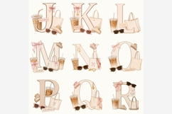 That Girl Coffee Alphabet PNG Bundle | Coquette Coffee Product Image 3