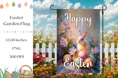 Happy Easter Garden Flag, Spring Garden Flag Design Product Image 1