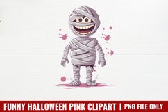 Funny Halloween Pink Clipart PNG Product Image 1