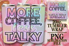 20oz Tumbler Wrap | Glitter Coffee Quotes for Mom Product Image 1