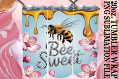 Cheerful days 20oz tumbler wrap, Bee Quote Product Image 1