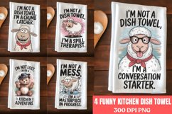 Funny Kitchen Dish Towel Sublimation PNG Product Image 1