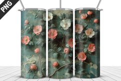 Flowers Tumbler Wrap | Sublimation Design | Tumbler PNG Product Image 1