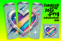 Sublimation Designs for 20oz Tumblers , Heart Product Image 1