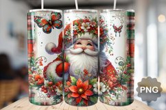 Christmas Santa Tumbler Sublimation - 20 Oz Skinny Tumbler Product Image 1
