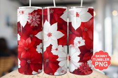 Christmas Flowers Tumbler | Christmas Tumbler Wrap Product Image 1