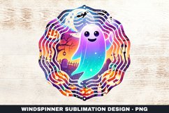 Halloween Boo Wind Spinner Sublimation Design Product Image 1