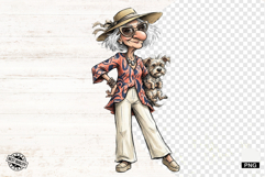 Fashionable Summer Grandma PNG - Summer Clipart Product Image 1
