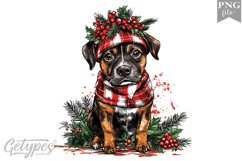 Christmas Dog Clipart Design - High Quality 300 Dpi Product Image 1