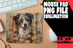Wood Background Puppy Mouse Mat Product Image 1