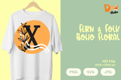 Fern &amp; Folk Boho Floral Monogram Product Image 1
