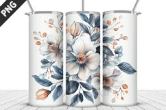 Flowers Tumbler Wrap | Sublimation Design | Tumbler PNG Product Image 1