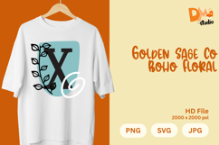 Golden Sage Co Boho Floral Monogram Product Image 1