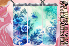 Heartfelt dreams 20oz tumbler wrap, Watercolor Pattern Product Image 1