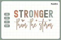 Christian Quotes SVG | Stronger Than The Storm Product Image 3