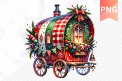 Christmas Whimsical Caravan - Clipart PNG Design Product Image 1