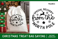 Christmas Treat Bag Quote SVG | Special Delivery Product Image 1