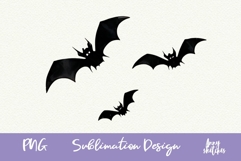 Black Bats Halloween Clipart Spooky PNG Product Image 1