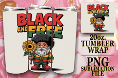 Happy beginnings 20oz tumbler wrap, Juneteenth Product Image 1